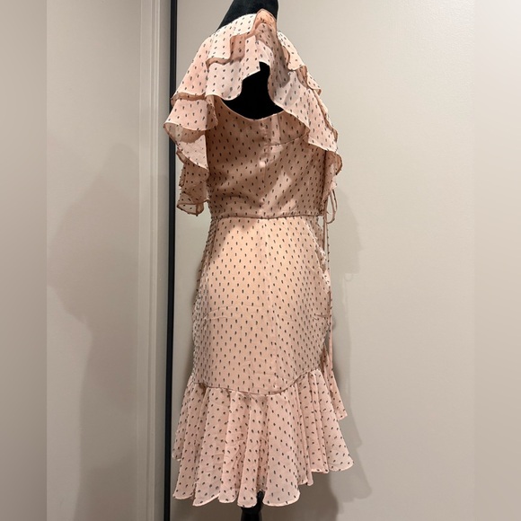 Wayf Pink Asymmetrical Ruffle Dress - Picture 7 of 7